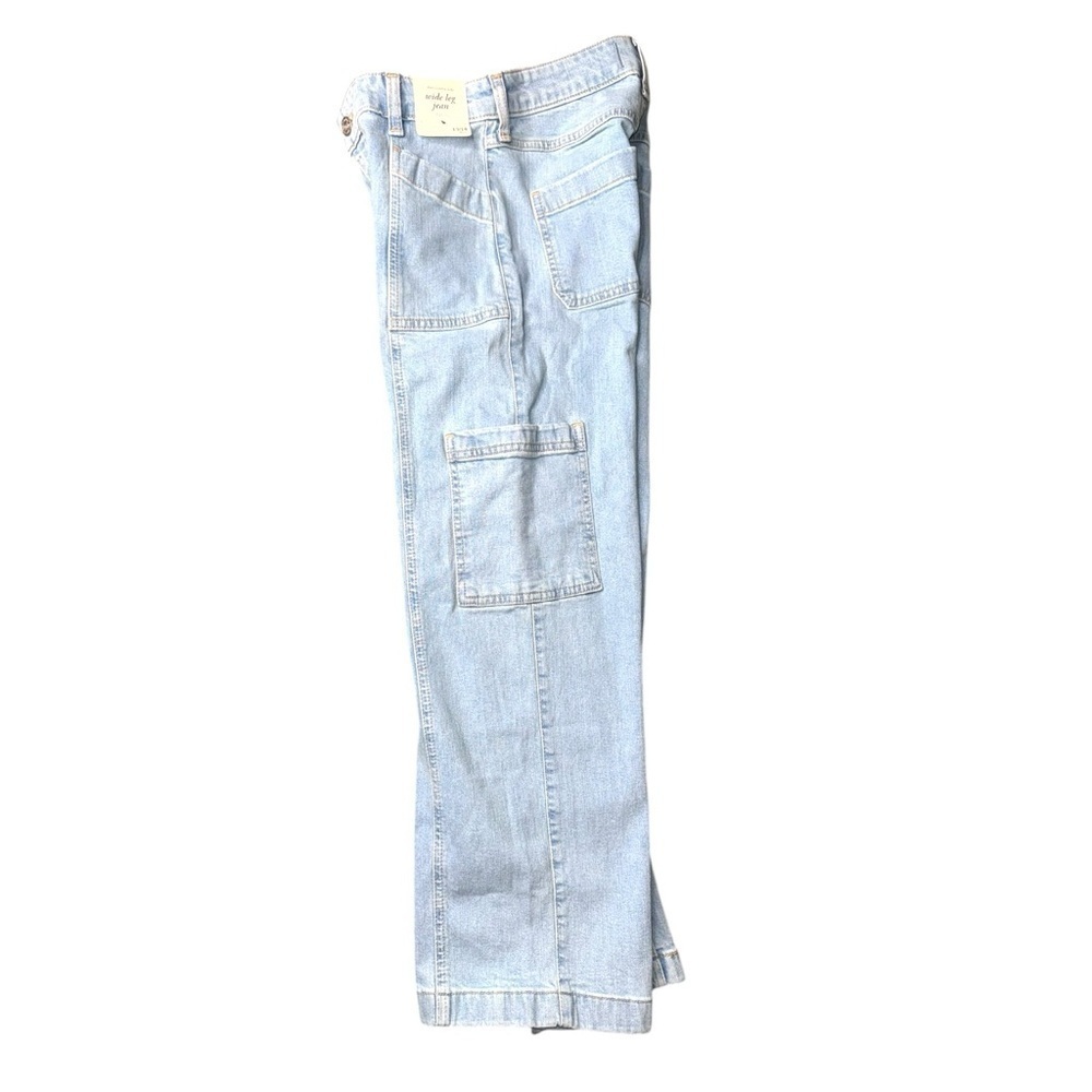 New Abercrombie kids  Wide Leg High Rise Light Wash 13/14 26 - Picture 8 of 13